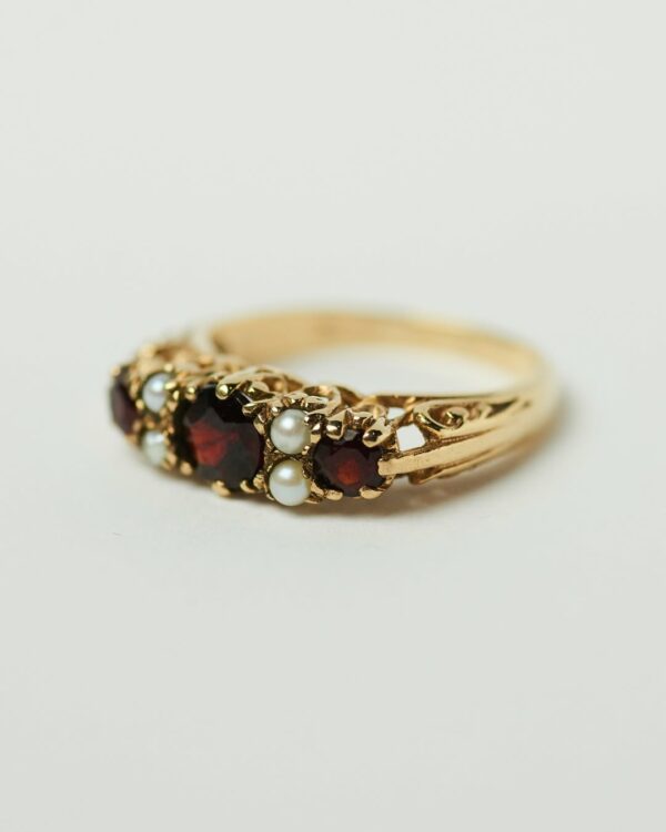 Gold ring with stones